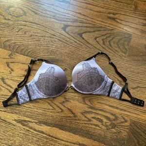 Victoria's Secret Black and Gray Lace Bra